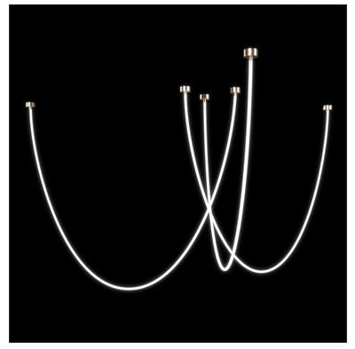 Lyra Dome LED Postmodern Gold Chrome Elegant Ceiling Light - OpalDwell
