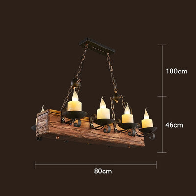 Vintage Industrial Wood LED Ceiling Light | OpalDwell OpalDwell