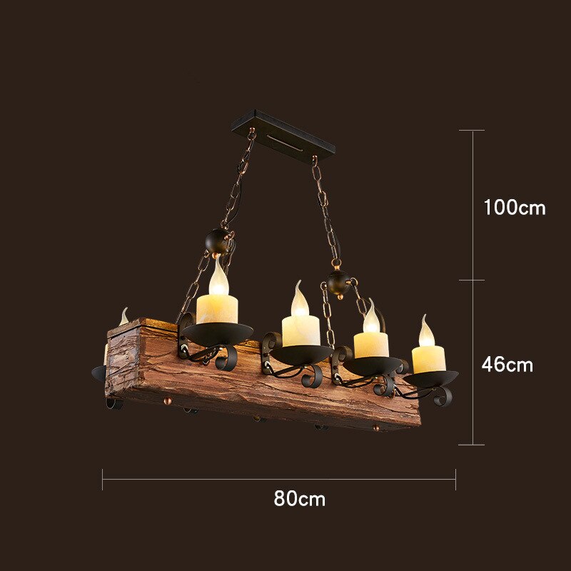 Vintage Industrial Wood LED Ceiling Light | OpalDwell OpalDwell