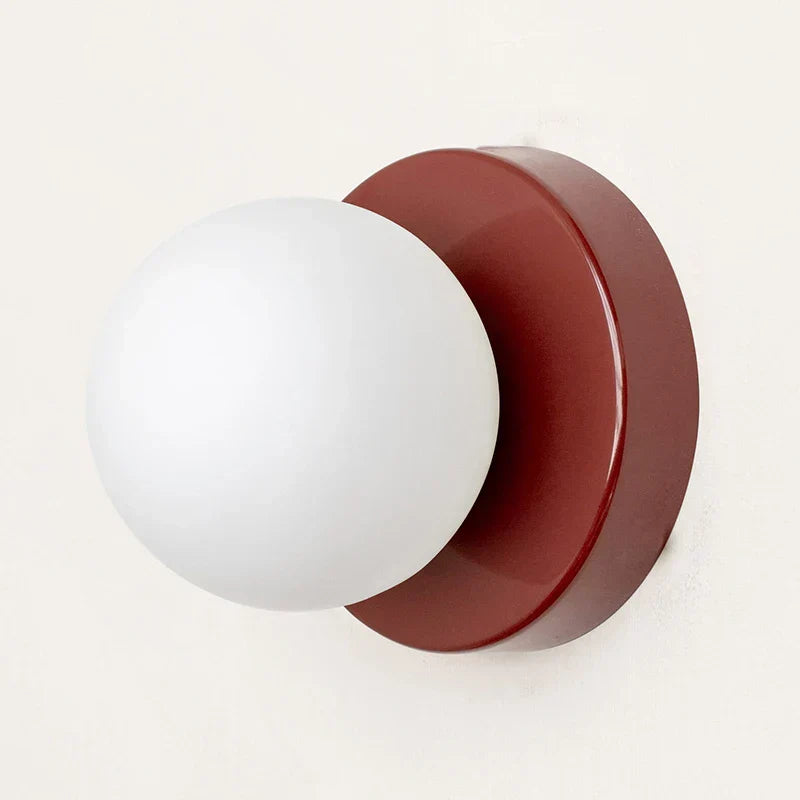 LumoVela Slim Glass Orb Wall Light Nordic LED Sconce - OpalDwell