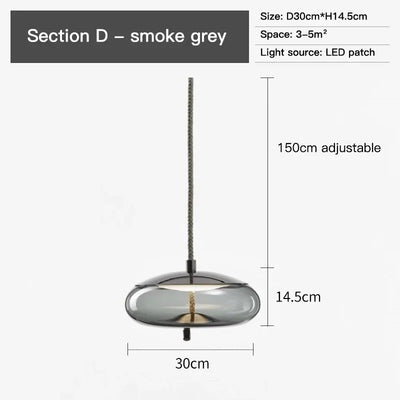 Aurum Glass Design Pendant Light Modern Suspension - OpalDwell