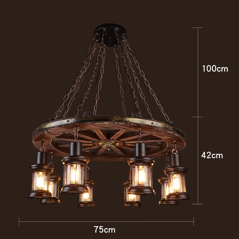 Vintage Industrial Wood LED Ceiling Light | OpalDwell OpalDwell