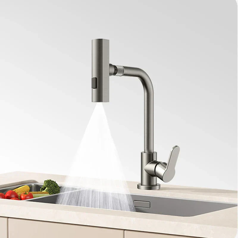 AeroCascade Swivel Kitchen Faucet With Waterfall Flow OpalDwell