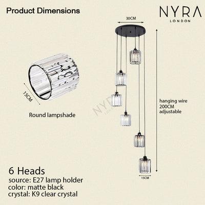 Liora | Crystal Drop Chandelier - OpalDwell