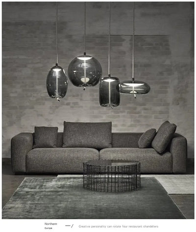 Aurum Glass Design Pendant Light Modern Suspension - OpalDwell