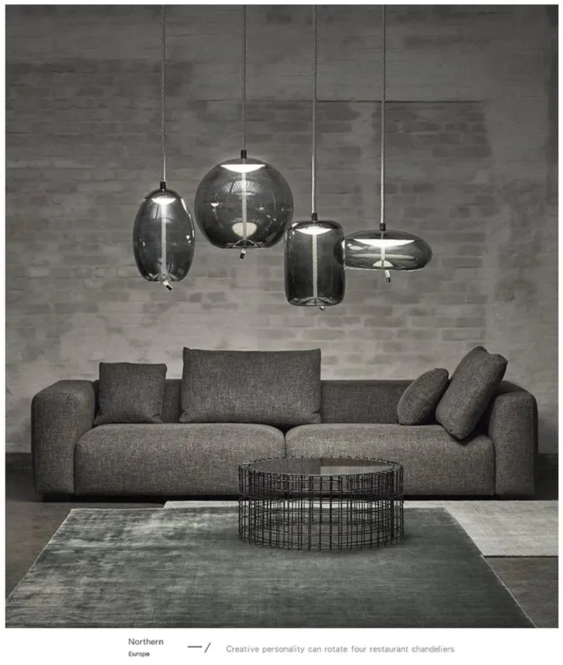 Aurum Glass Design Pendant Light Modern Suspension - OpalDwell