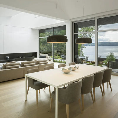 FjordLume Nordic Round Pendant Light Metal and Acrylic - OpalDwell