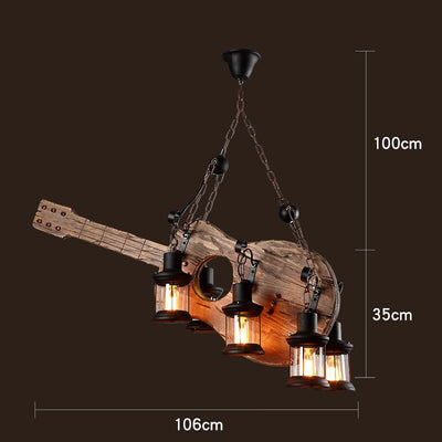 Vintage Industrial Wood LED Ceiling Light | OpalDwell OpalDwell