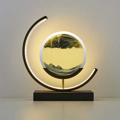 LumaAura Moon Lamp With Sand And Water Art LED Desk Light - OpalDwell