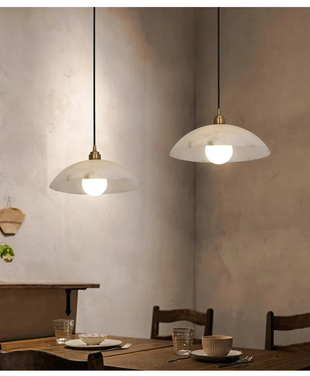 Elara | Alabaster & Marble Hanging Lamps - OpalDwell