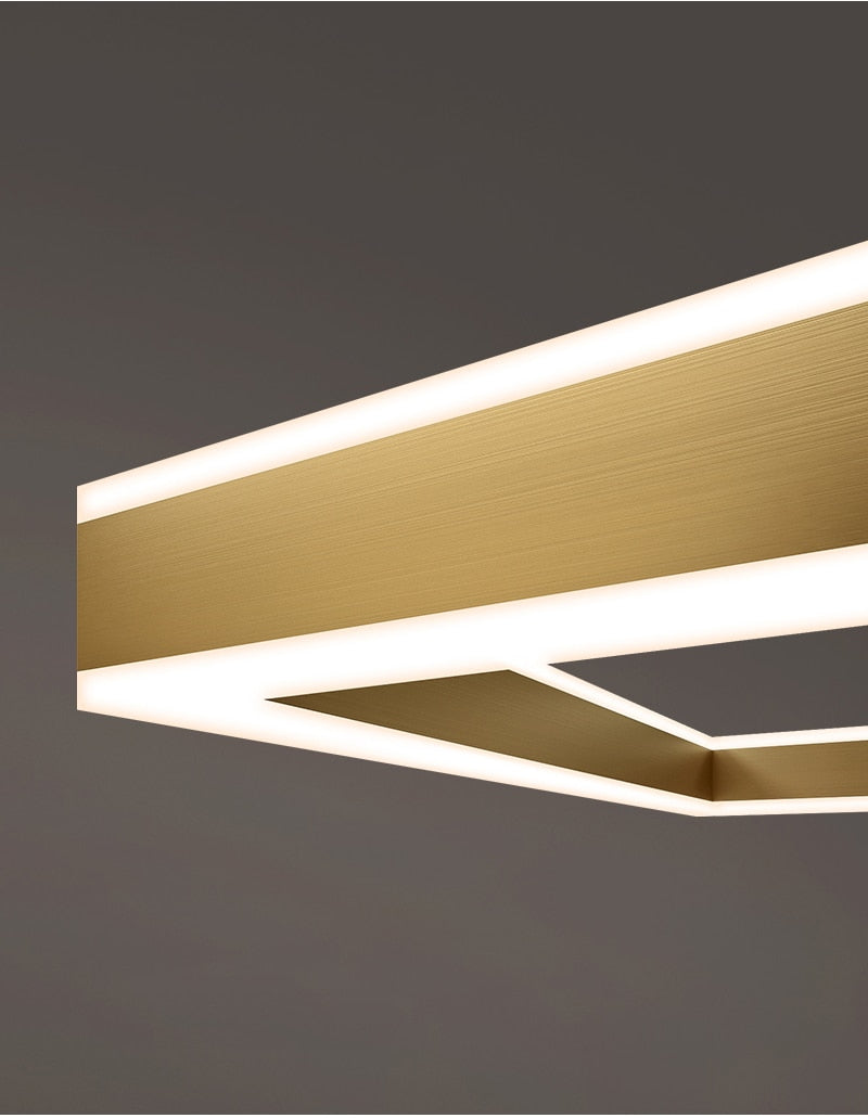 AstraLuxe Modern Square LED Chandelier for Living Room - OpalDwell