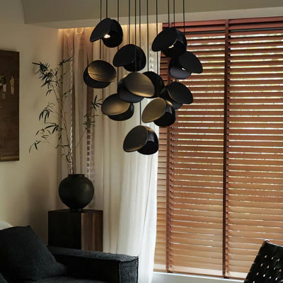 SylvaLeaf Pendant Light Natural Wood Round Leaf Shade - OpalDwell