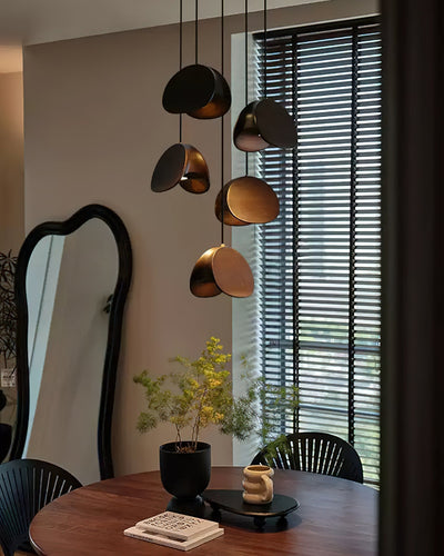 SylvaLeaf Pendant Light Natural Wood Round Leaf Shade - OpalDwell