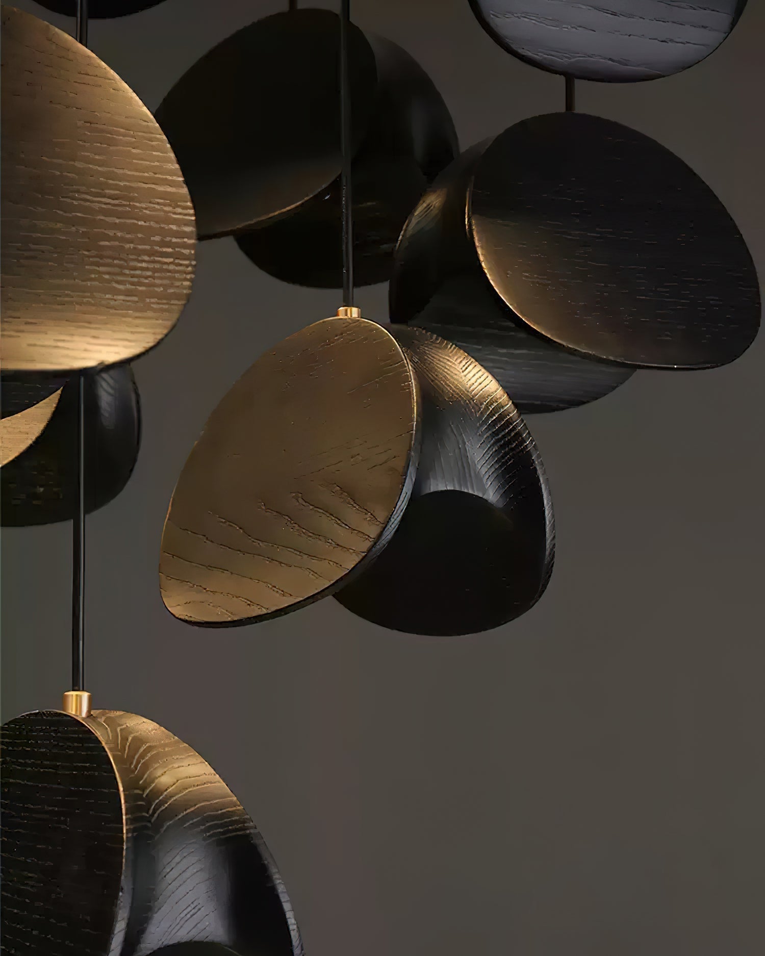 SylvaLeaf Pendant Light Natural Wood Round Leaf Shade - OpalDwell
