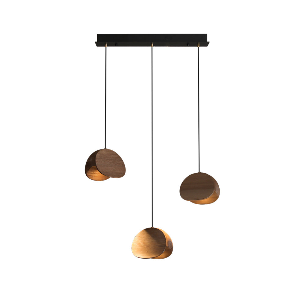 SylvaLeaf Pendant Light Natural Wood Round Leaf Shade - OpalDwell