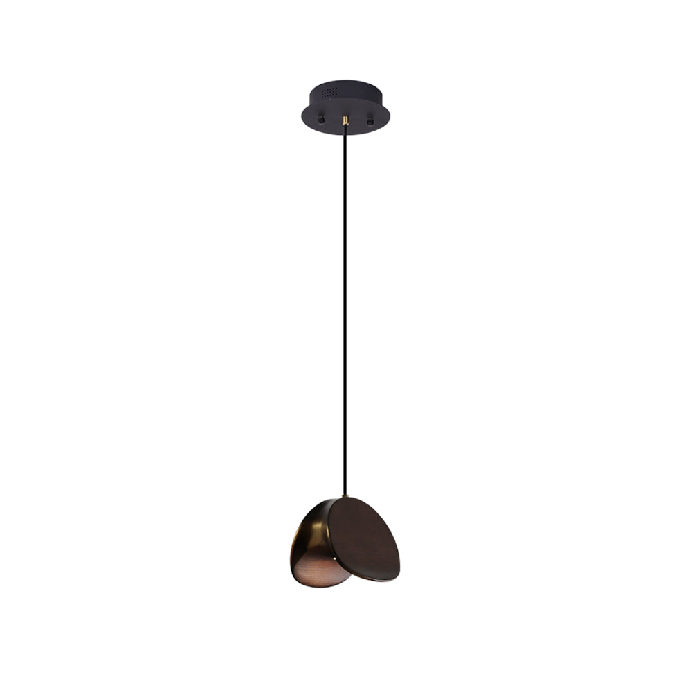 SylvaLeaf Pendant Light Natural Wood Round Leaf Shade - OpalDwell