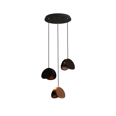 SylvaLeaf Pendant Light Natural Wood Round Leaf Shade - OpalDwell