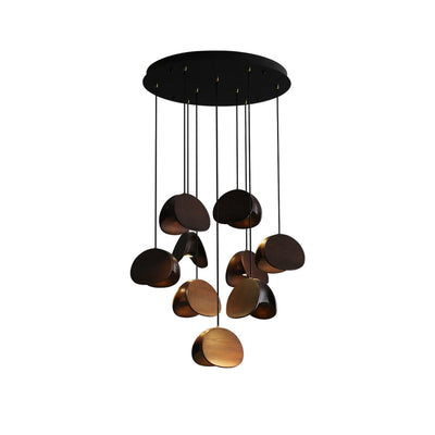SylvaLeaf Pendant Light Natural Wood Round Leaf Shade - OpalDwell