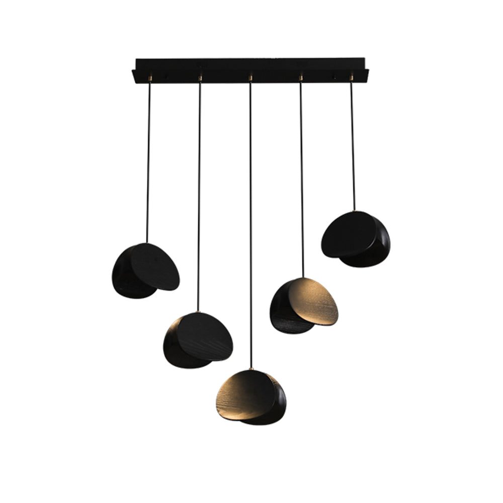 SylvaLeaf Pendant Light Natural Wood Round Leaf Shade - OpalDwell