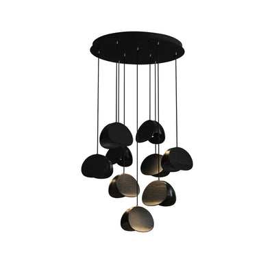SylvaLeaf Pendant Light Natural Wood Round Leaf Shade - OpalDwell