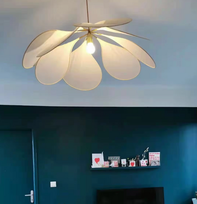 Aurora Bloom Petal Pendant Light with Elegant Floral Glow - OpalDwell