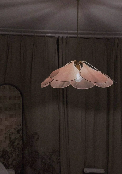 Vellora | Petal Pendant Light With Soft Floral Glow For Living Rooms - OpalDwell