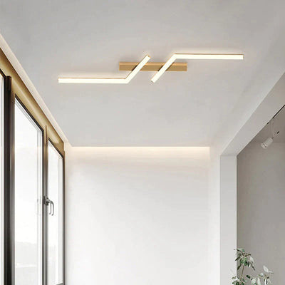 SleekGlow Ceiling Light with Integrated LED Line OpalDwell