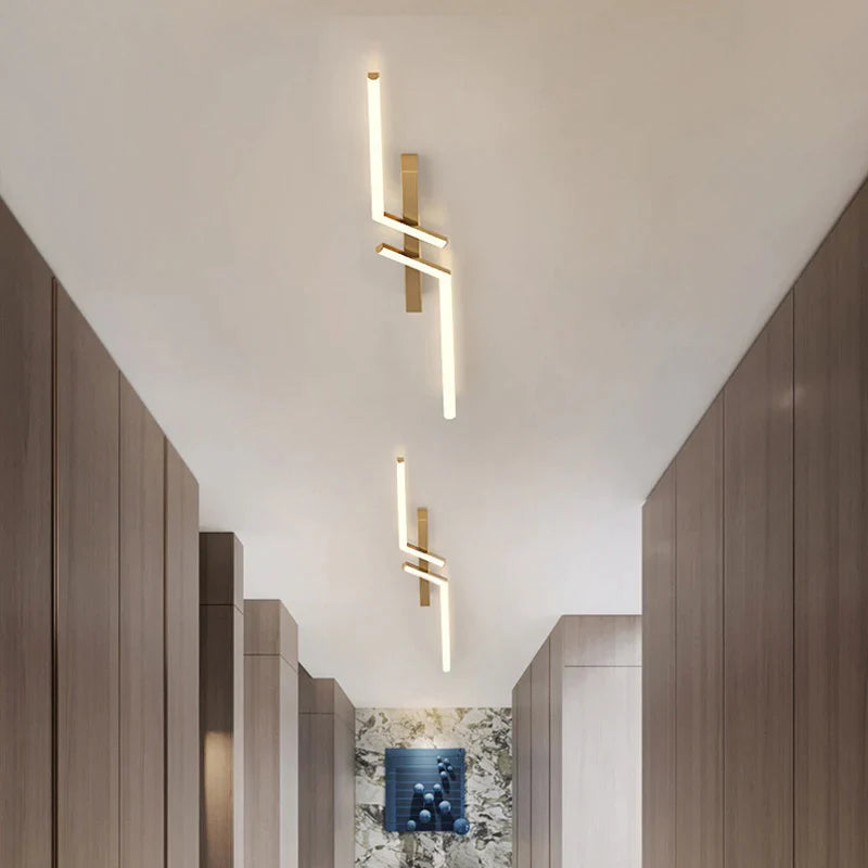 SleekGlow Ceiling Light with Integrated LED Line OpalDwell