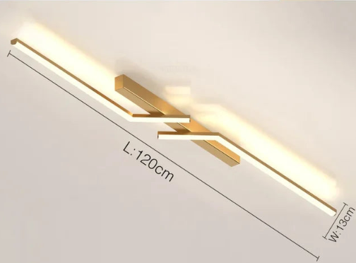 SleekGlow Ceiling Light with Integrated LED Line OpalDwell