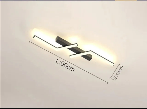 SleekGlow Ceiling Light with Integrated LED Line OpalDwell