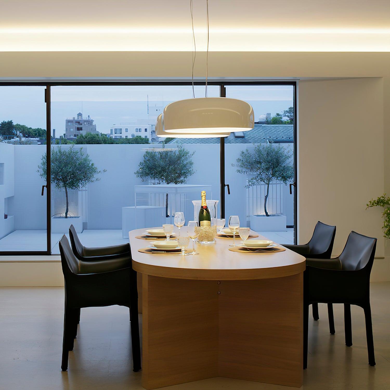 AstraLume Ceiling Pendant Light With Sleek Glow Design - OpalDwell