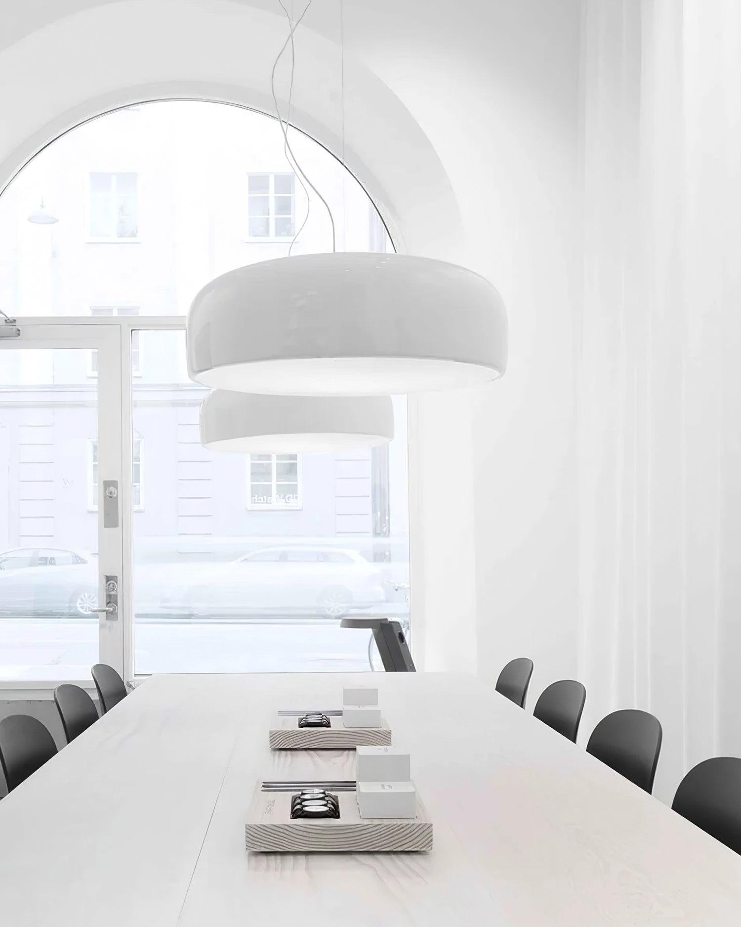 AstraLume Ceiling Pendant Light With Sleek Glow Design - OpalDwell