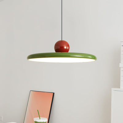 CrimsonLoom Pendant Light Adjustable Red Metal Kitchen Lamp - OpalDwell
