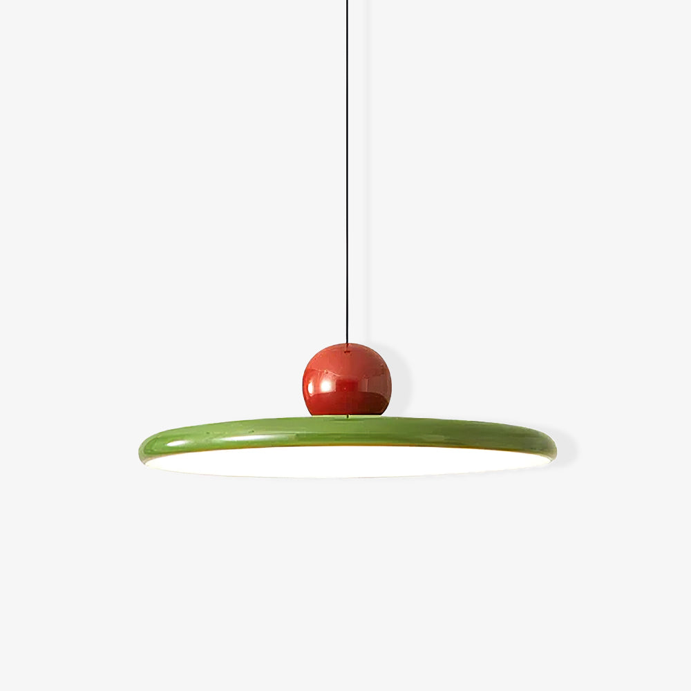 CrimsonLoom Pendant Light Adjustable Red Metal Kitchen Lamp - OpalDwell