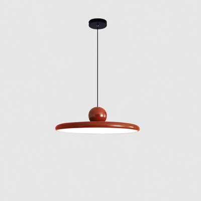 CrimsonLoom Pendant Light Adjustable Red Metal Kitchen Lamp - OpalDwell