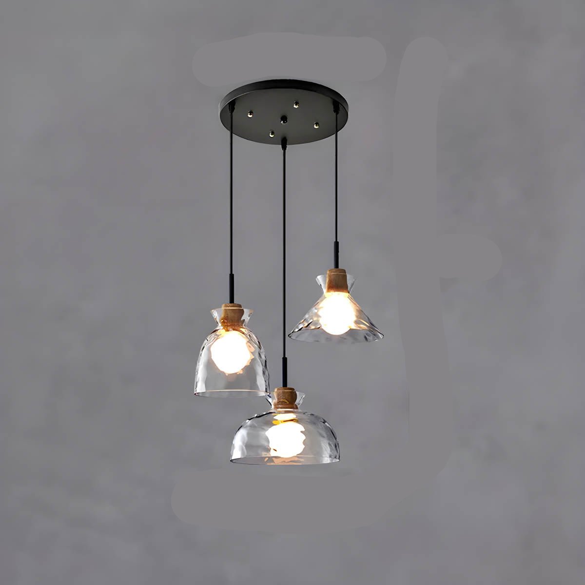 Elora Glass Chandelier | Minimalist Elegant Illumination - OpalDwell