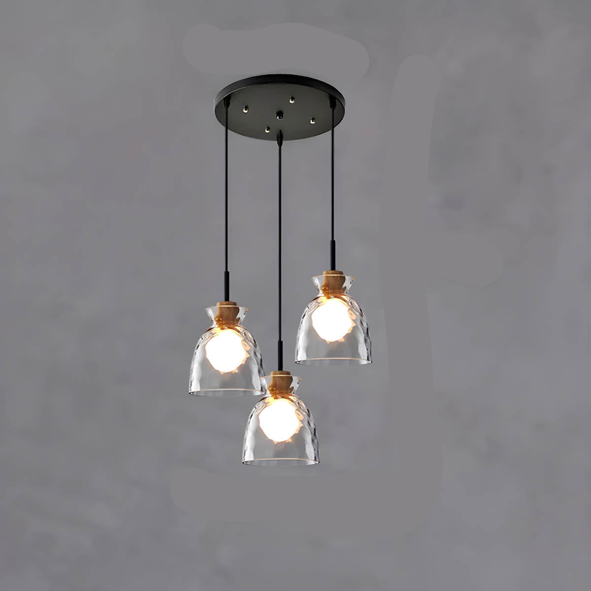 Elora Glass Chandelier | Minimalist Elegant Illumination - OpalDwell