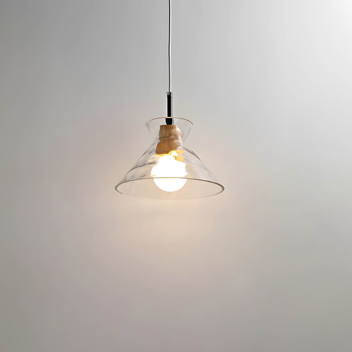 Elora Glass Chandelier | Minimalist Elegant Illumination - OpalDwell