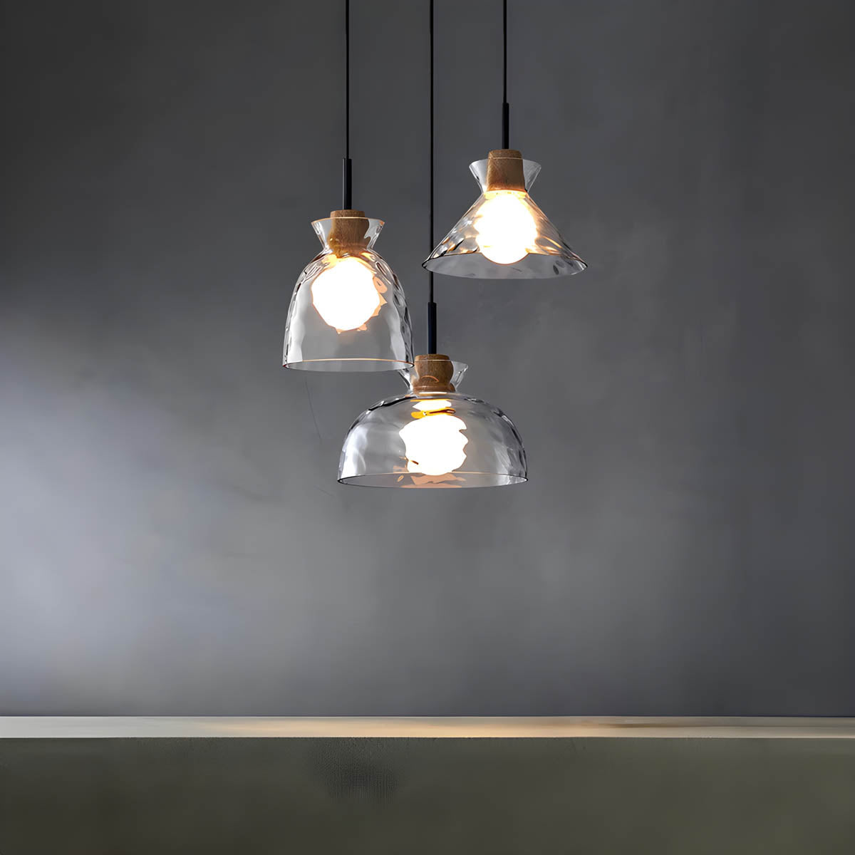 Elora Glass Chandelier | Minimalist Elegant Illumination - OpalDwell