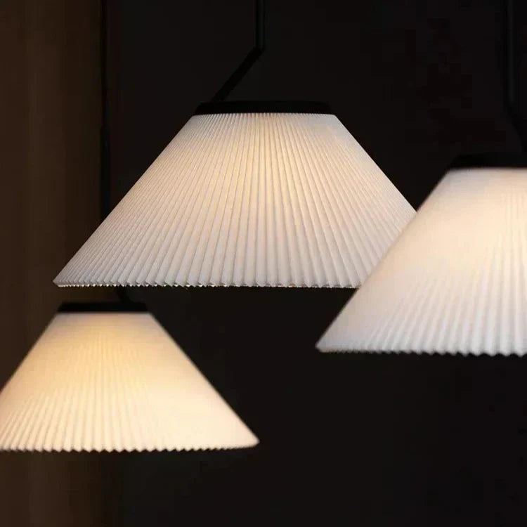 Caelara Soft Pleated Ceiling Pendant Light In Cream - OpalDwell