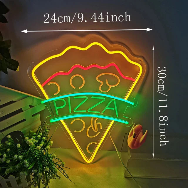 NibbleGlow Neon Night Light Colorful Fast Food Sign - OpalDwell