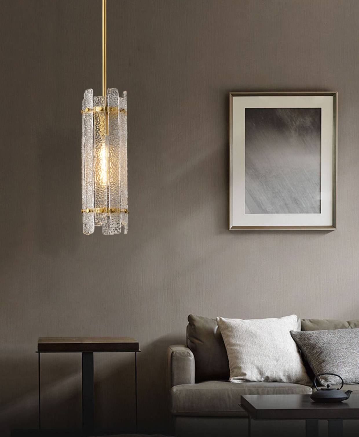 Luma Crystal Pendant Light, Modern Decorative Ceiling Fixture OpalDwell