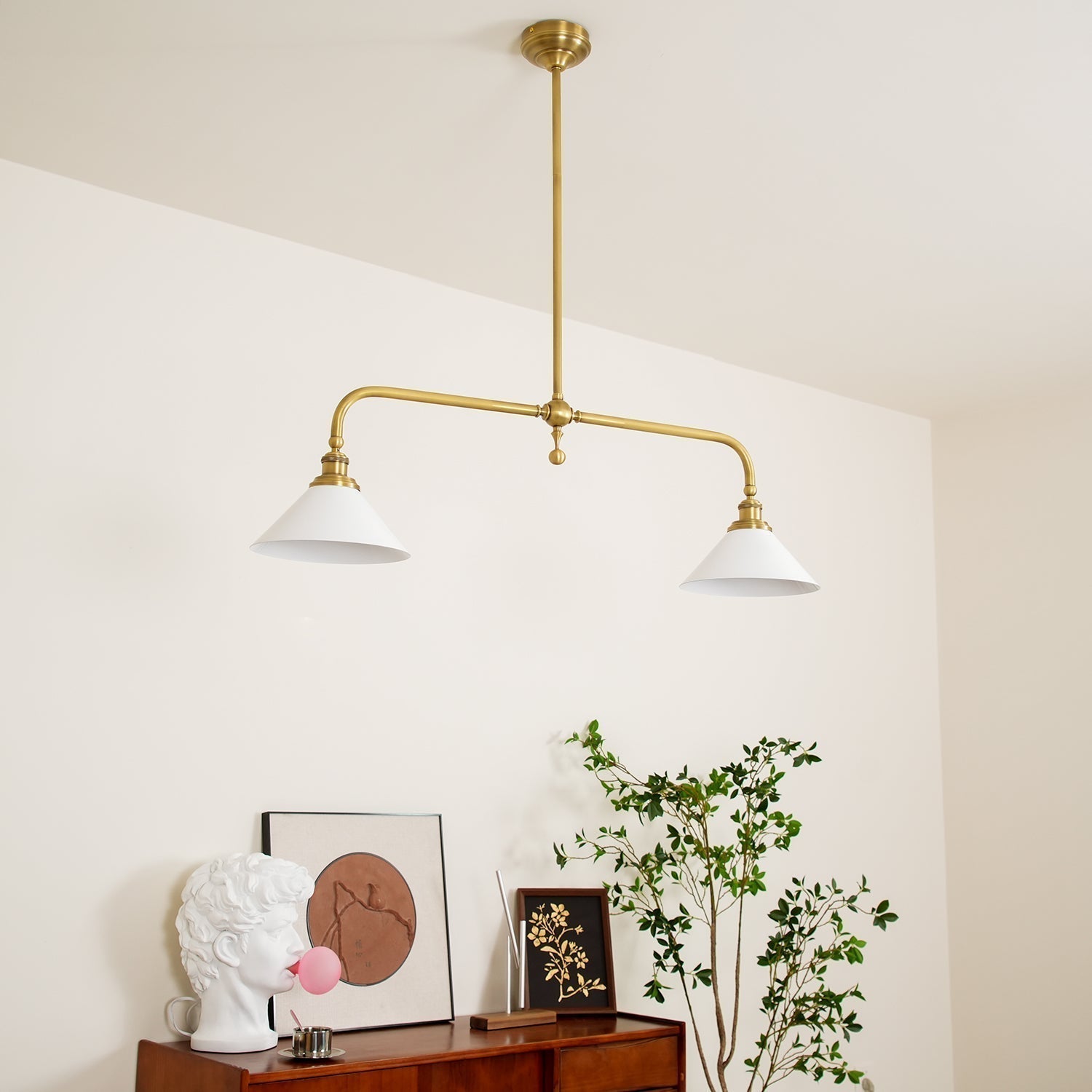 AstraVex Vintage Glass Pendant Light With White Shade OpalDwell