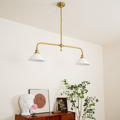 AstraVex Vintage Glass Pendant Light With White Shade OpalDwell