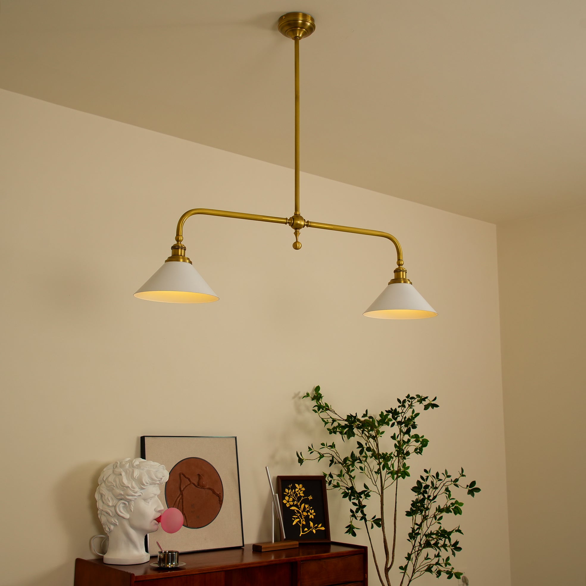 AstraVex Vintage Glass Pendant Light With White Shade OpalDwell