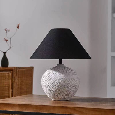 Contemporary Ceramic Ball Table Lamp With Soft Ambient Lighting For Bedrooms - OpalDwell
