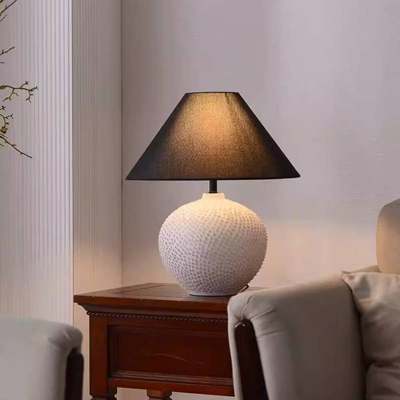 Contemporary Ceramic Ball Table Lamp With Soft Ambient Lighting For Bedrooms - OpalDwell