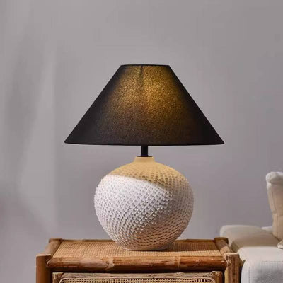 Contemporary Ceramic Ball Table Lamp With Soft Ambient Lighting For Bedrooms - OpalDwell