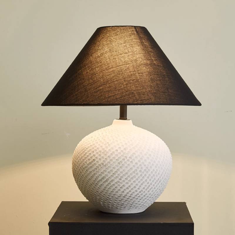 Contemporary Ceramic Ball Table Lamp With Soft Ambient Lighting For Bedrooms - OpalDwell