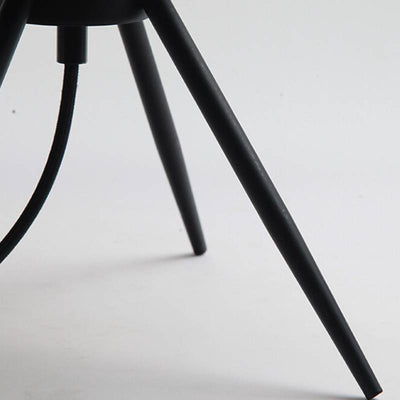 Lyra Smoked Glass Table Lamp With Modern Tripod Design - OpalDwell